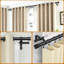Black 1'' Bay Window Double Curtain Rod