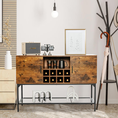 Armoire-bar Alnath avec rangement pour bouteilles de vin