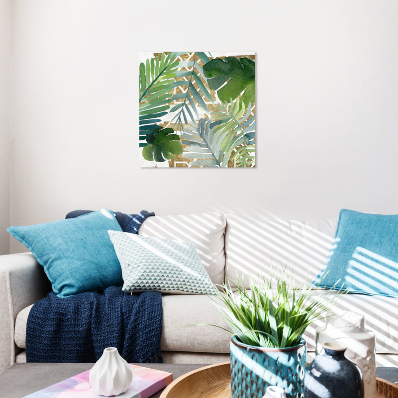 Impression sur toile florale et botanique, H 20 po x l 20 po x P 0,8 po
