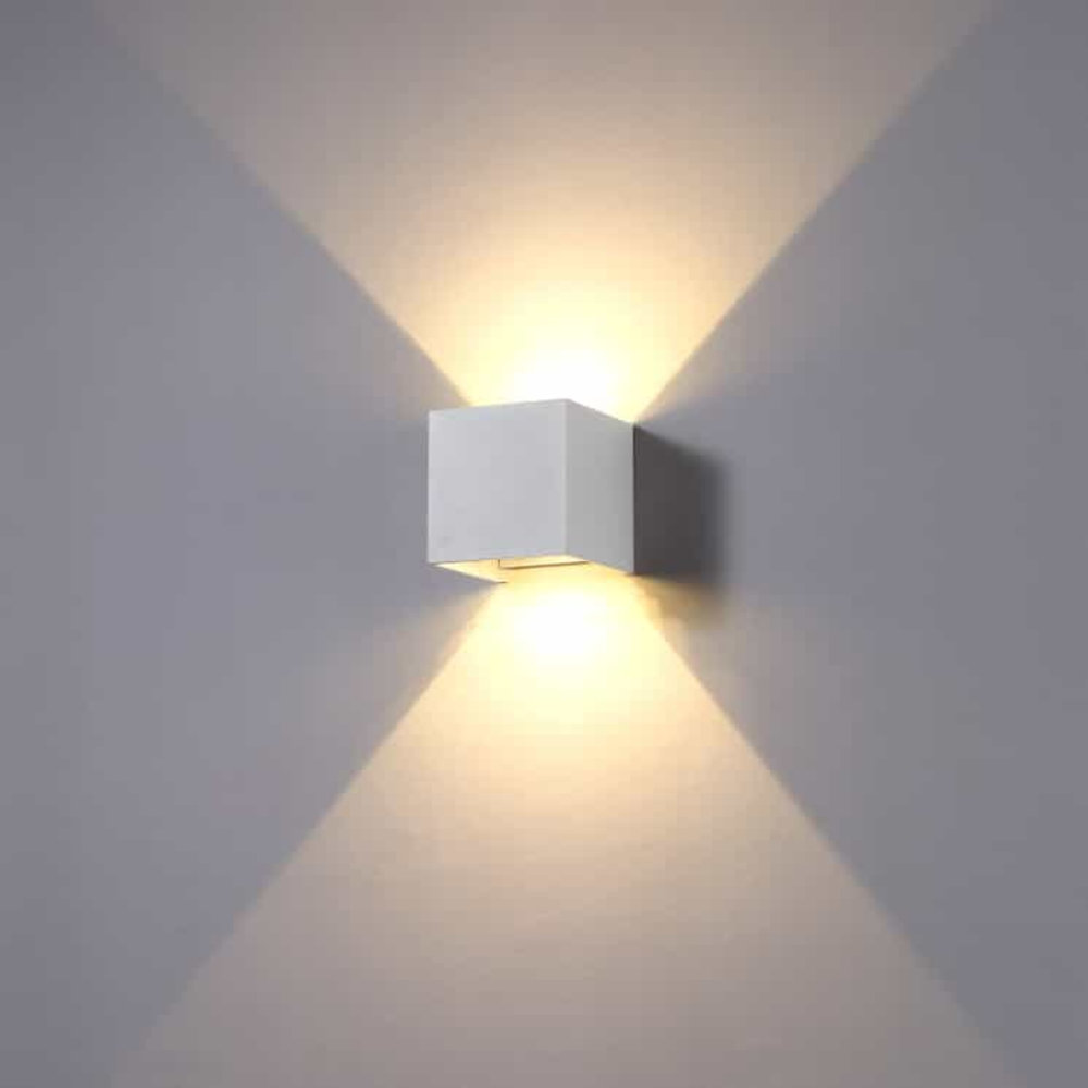 UltraBeam 6 Watt LED White Outdoor Up and Down LED Wall Light  600 Lumens - IP65 Waterproof