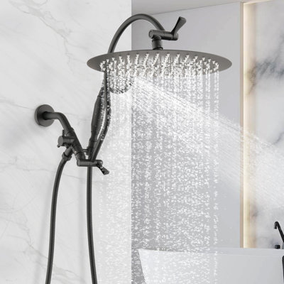 Bras de douche pivotant avec douchette Rainfall