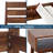 2-Pcs Queen Bedroom Set – Acacia Emery Solid Wood Platform Bed Frame & Matching Nightstand, Mid-Century Modern Farmhouse, Walnut Finish, 800 lbs Capacity, No Box Spring Needed-1556730010-1556730012