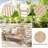 Garden Bench All-Weather HDPE 2-Person Outdoor Bench for Front Porch Backyard-1158553323