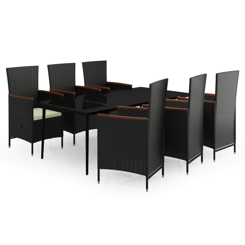 vidaXL Patio Dining Set 3/5/7 Piece Multi Colours 31.5"/55.1" Table Length