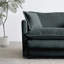 Canapé modulaire 2 places en chenille gris Tissu respirant, base, assise relaxante pour les petits espaces, fabrication en bois massif