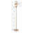 Uplight Floor Lamp With Mercury Glass Shade, Antique Brass Finish, And Energy-Efficient LED Bulb Included