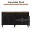 Buffet sculpté, armoire à café 1 tiroir et 2 portes-827932270