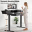 Bureau électrique debout avec 4 tiroirs de rangement, hauteur de bureau réglable, compatible avec une fixation à pince en C, avec plateau de gestion des câbles ， Convient au bureau et à la maison-256070199-256070196