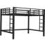 Metal Loft Bed, Loft Bed with Climbing Ladder and Guardrails-1968299438