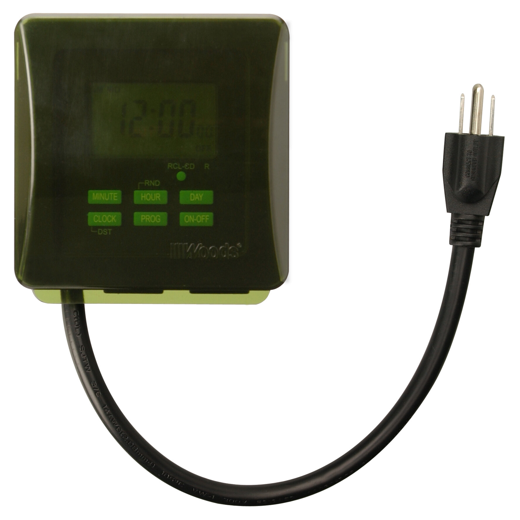 Woods 13-Amps 125-volt 1-Outlet Plug-in Outdoor Lighting Timer in the  Lighting Timers department at