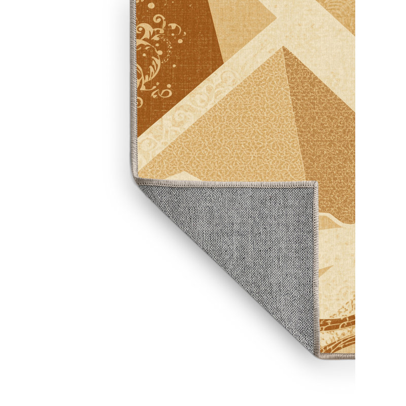 Tapis oriental classique brun / beige beige Paitlyn Cairo Pyramids, 2x5