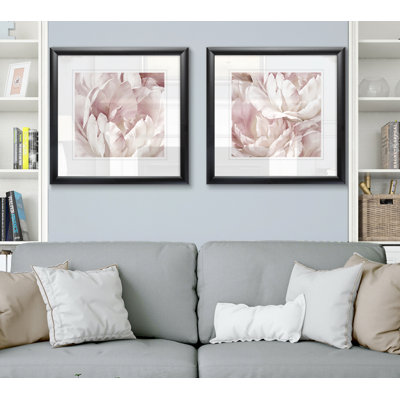 « intime rosé iii », ensemble de 2 reproductions encadrées
