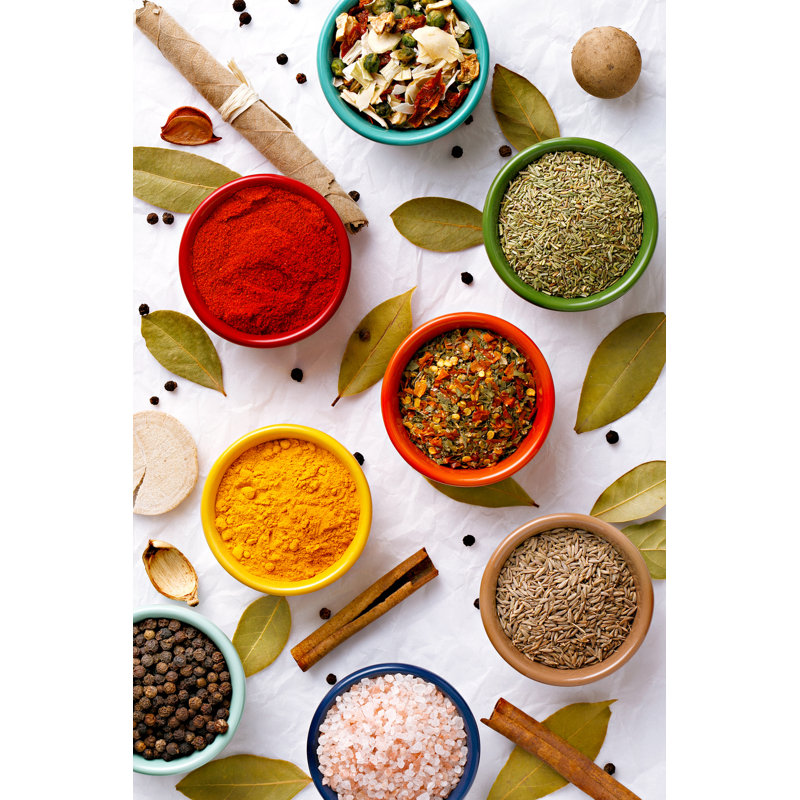 " Spices In Bowls " by Virtustudio, 18" H x 12" W