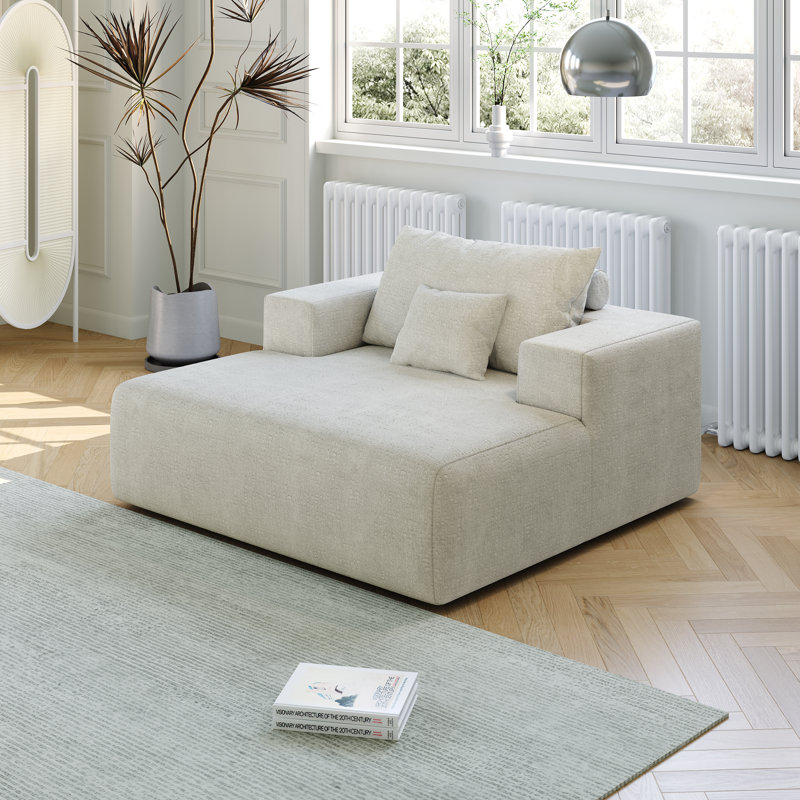 Méridienne 55 po Chenille, Beige
