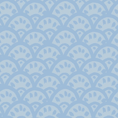 Susan Hable Scallops II 33' L x 20.5" W  Wallpaper Roll