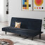 Shadana Corduroy 67.5" Armless Mid-Century Futon Sofa Bed-1641576969
