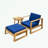 Acacia Wood Outdoor Lounge Set with coffee table-1175572638