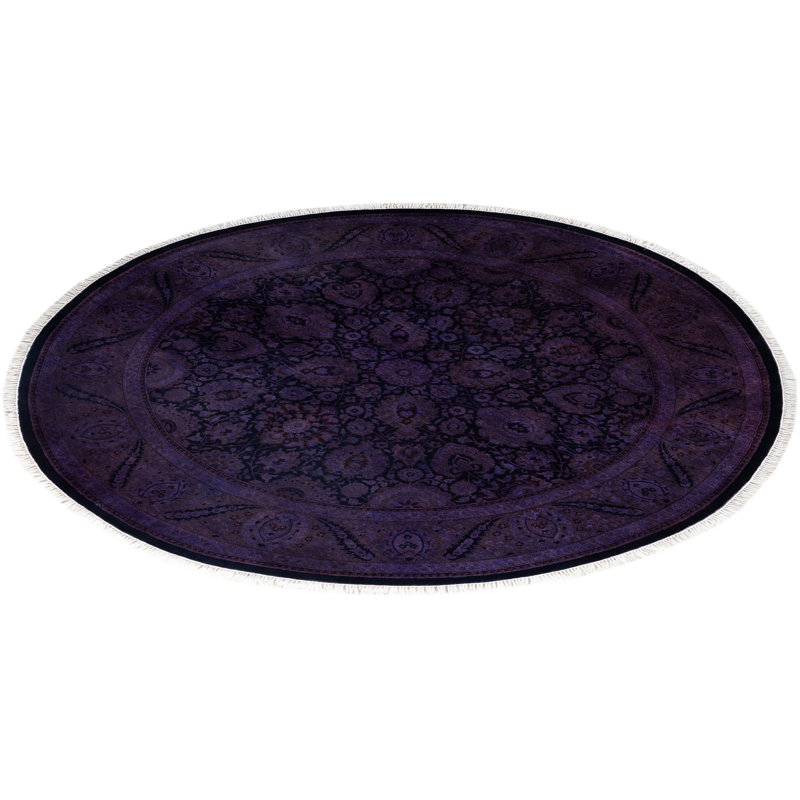 Overdyed One-of-a-Kind 6' 1" X 6' 1" Hand Knotted Area Rug