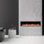 Foyer électrique intelligent ZEF48X Latitude II 48 "Liedeer Homes | Fixation murale et encastrée ultra-mince | Multi-flammes HD, bûches respirantes avec pierres de glace concassée, contrôle de l'application-135262034-135262037