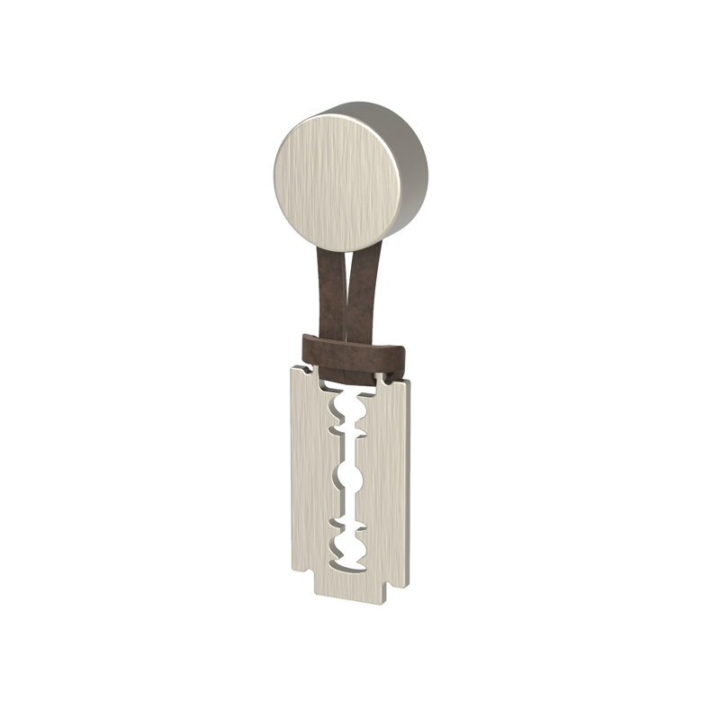 Poignée fantaisie centrale 7/8" fune gales, Nickel brossé