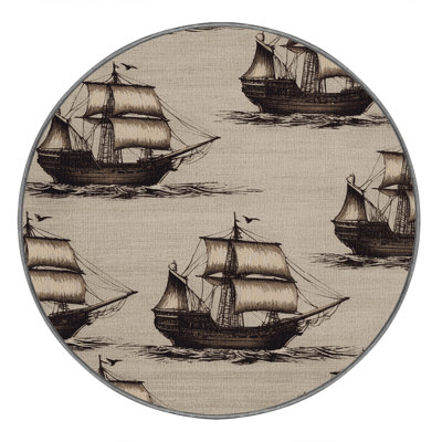 Washable Galleons Nautical Area Rug