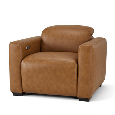 zero clearance recliner  Power Recliner Chair with Power Headrest & Wood Legs, Faux Leather