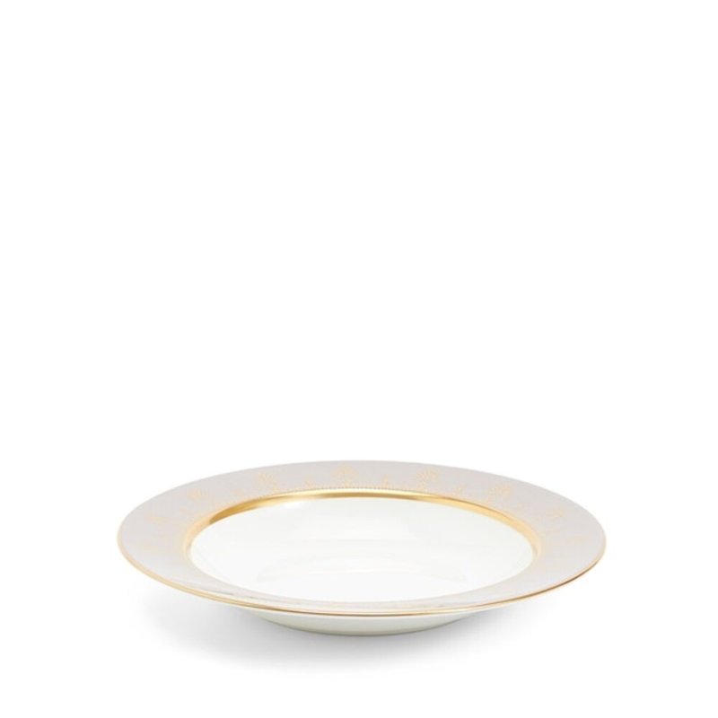 Wedgwood Anthemion Gray Rim Soup 8.9In