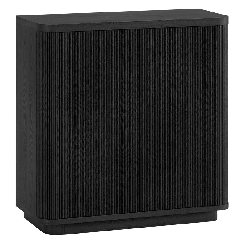 Alhassane 32" Wide Rectangular Accent Cabinet, Black 