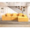 Canapé modulaire convertible en velours côtelé Cozyform avec repose-pieds et coussins, canapé-lit modulaire en forme de L, canapé nuage désossé pour meubles de salon, jaune Ginge