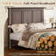 Ensemble de chambre à coucher 3 pièces en bois massif classique, comprenant un très grand lit de 65 po et deux tables de chevet, brun foncé-515599560-515599561