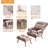 Velvet Accent Chair with Ottoman-1710967803-1710967804