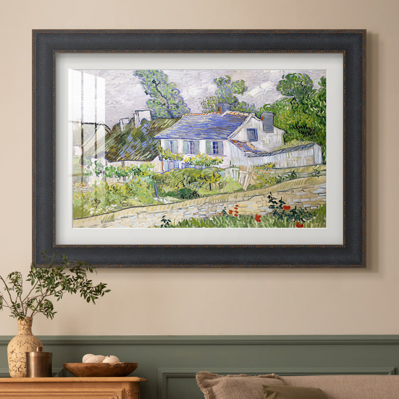 Maisons à Auvers, 1890 - Vincent van Gogh - Reproduction encadrée sur mesure, 16x22 INNER SIZE, Framed Print with Mat