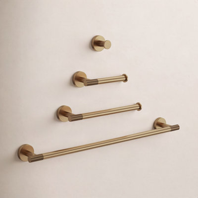 Knurled 4-Piece Stainless Steel Bath Hardware Set
