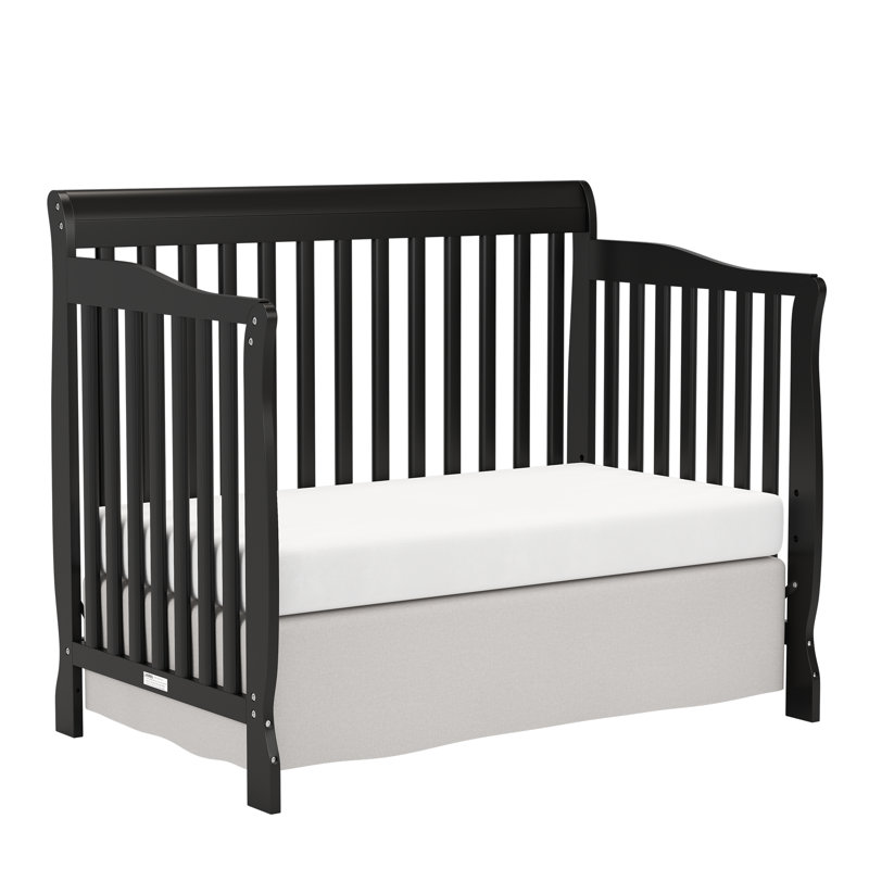 5-In-1 Convertible Crib, Black
