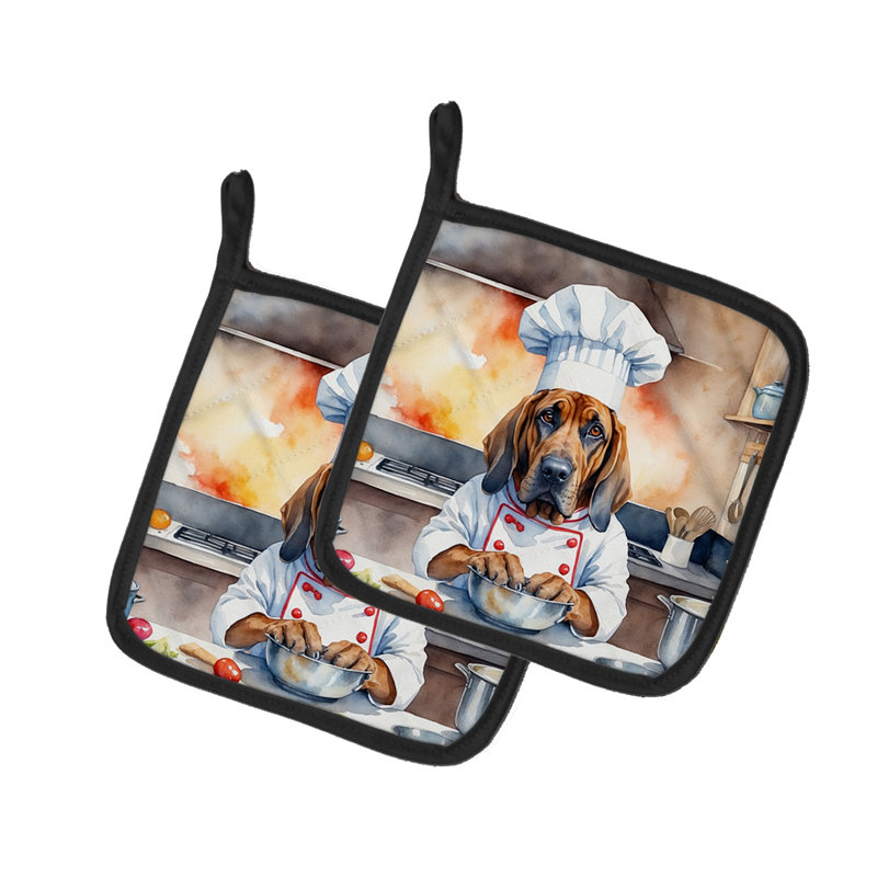 Ensemble de poignées en polyester Caroline's Treasures The Dog Chef