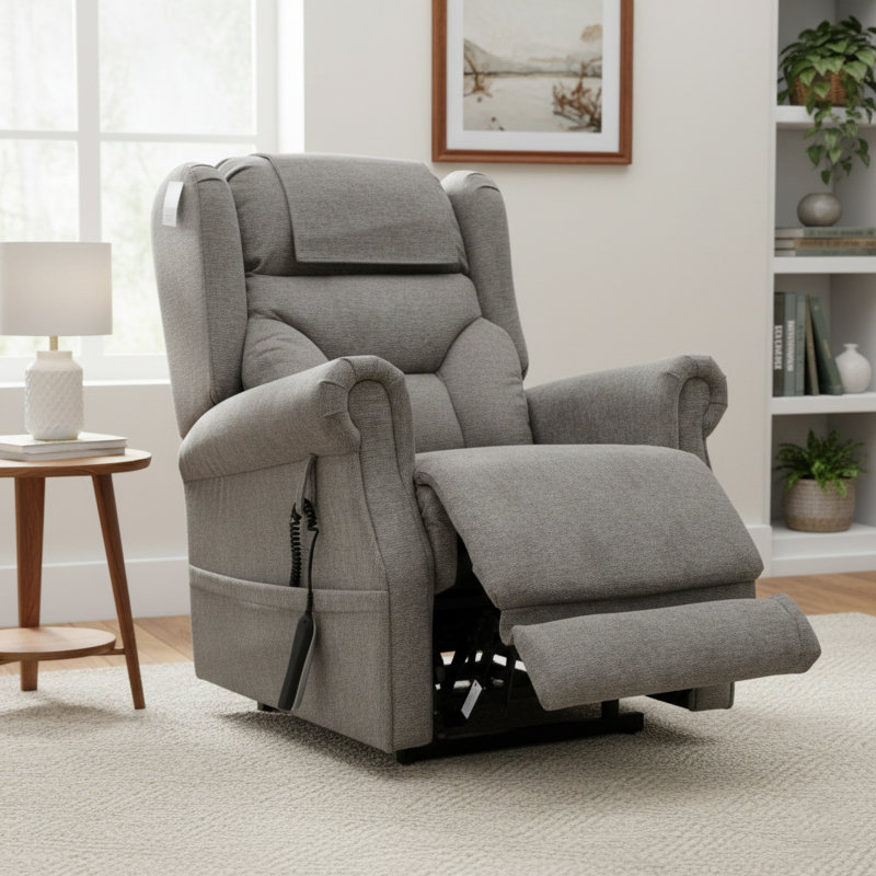 Berkshire 85cm Wide Lift Assist Standard Recliner, Beige