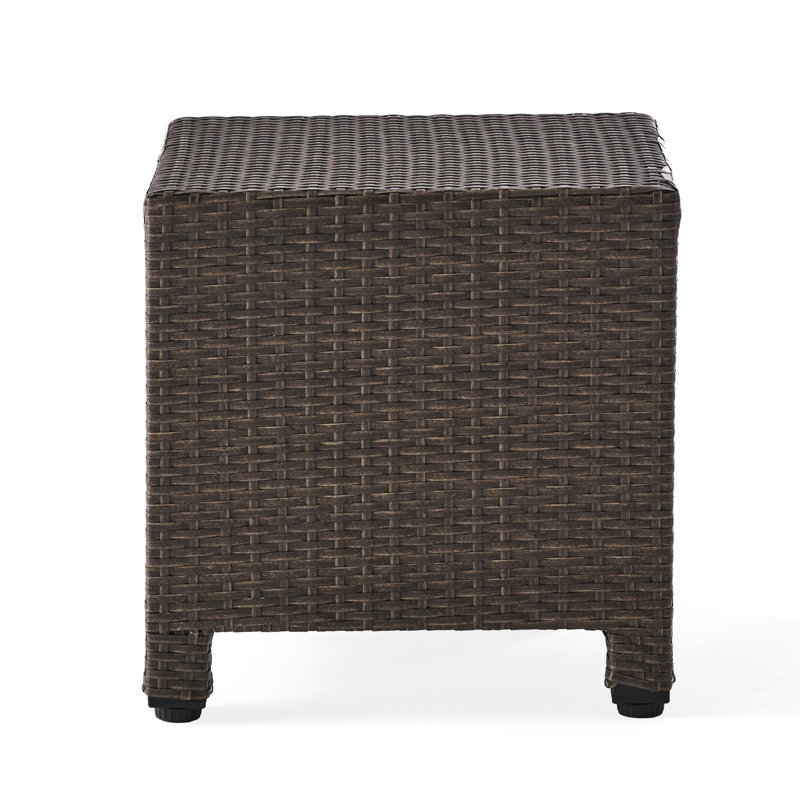 Table, Minimalist Concept Shown, 18" W X D H, Brown, No Assembly Needed Accent Table In Style, & Iron, 18X18x18, Assembly, Ready To Place