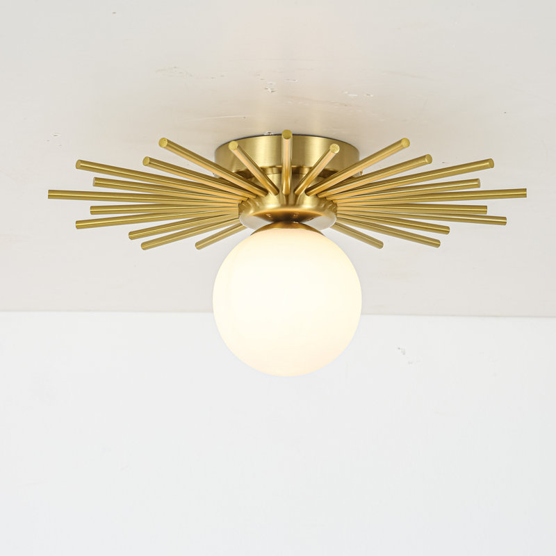 GlowCraft 1 - Light Star-Shaped Flush Mount Ceiling Light