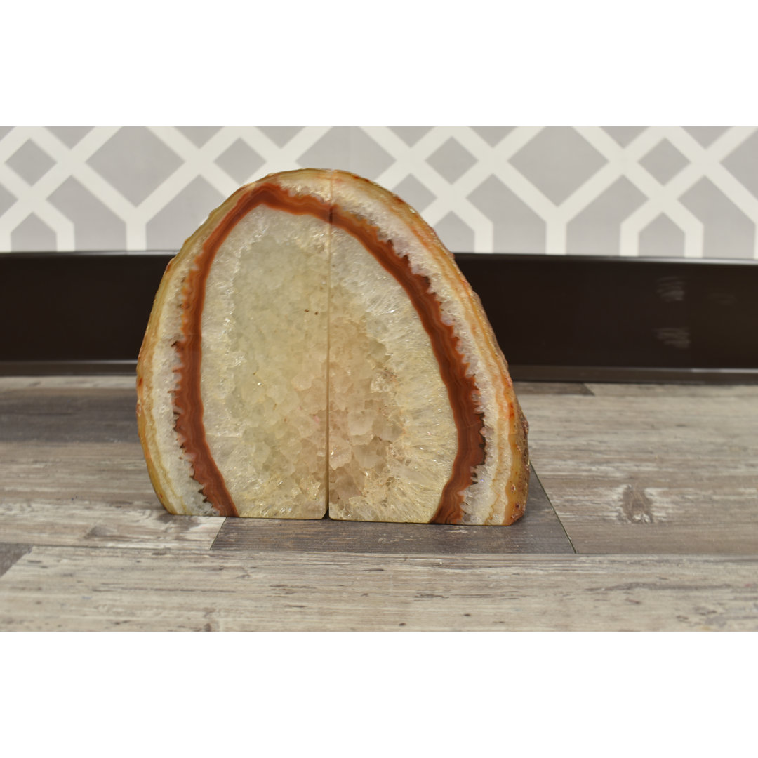 Evelynn Agate / Geode Non-Skid Bookends (Set of 2) Willa Arlo™ Interiors 
