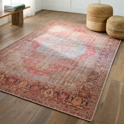 Tapis oriental en polyester tissé à la machine Harman