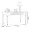 Bureau rectangulaire en bois massif noir avec 2 tiroirs-1543061561