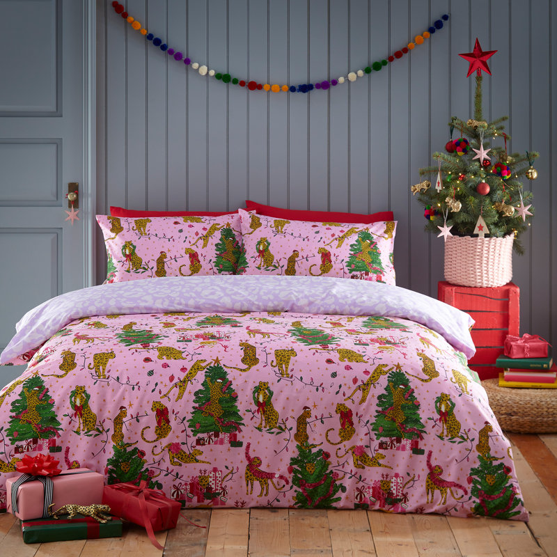 Cotton Blend No Pattern Duvet Cover Set with Pillowcases, 137cm W x 200cm L - 50cm W x 75cm L