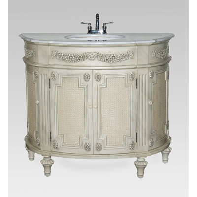 42'' Single Bathroom Vanity with Stone Top