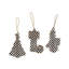 Cozy Holiday Beaded Ornaments, Set of 3