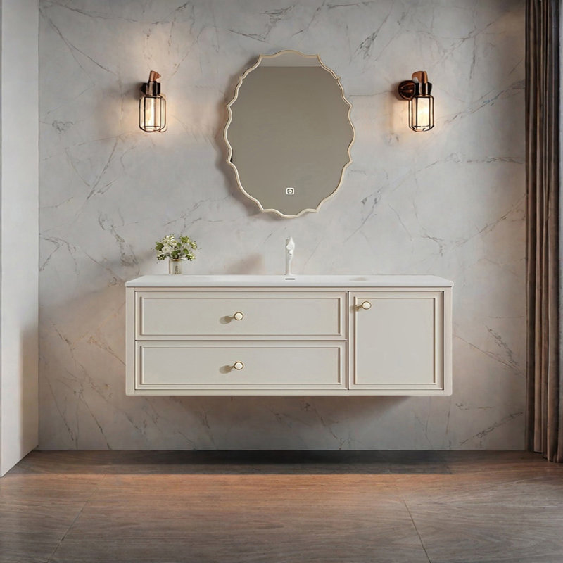 Armoire de salle de bain simple et moderne, H 19,68 po x l 62,99 po x P 21,65 po