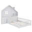 Lit Snug House avec fenêtre, tablettes de chevet et port USB