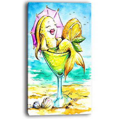 « gold fish profitant aux fêtes-art animé », peinture