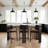 Caspia Espresso Solid Wood Upholstered 26" Counter Height Barstool With Brindle Brown Seat-124553744