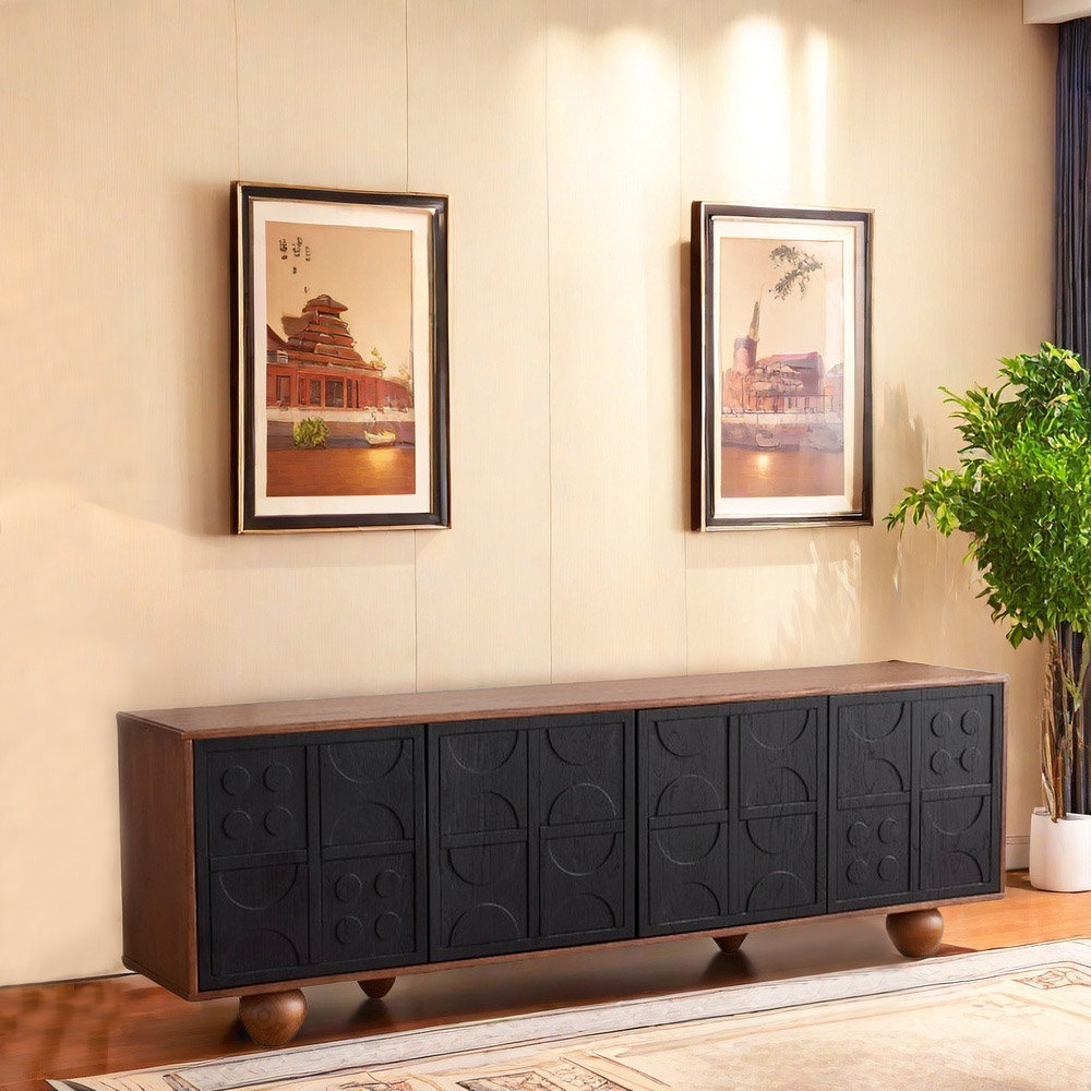 Finaewg French style retro solid wood frame TV cabinet | Wayfair