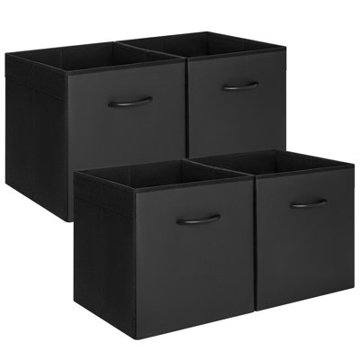 Storage Cube Bins with Handle, Cube Organizer Baskets for Shelves and Closet